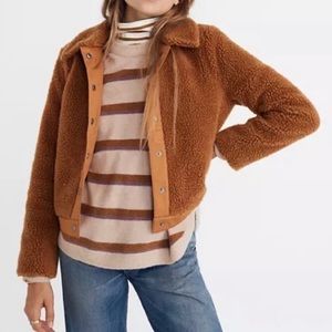 Madewell short teddy coat
